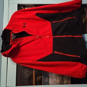 Under Armor Cold Gear Lightweight Jacket red/black size YLG